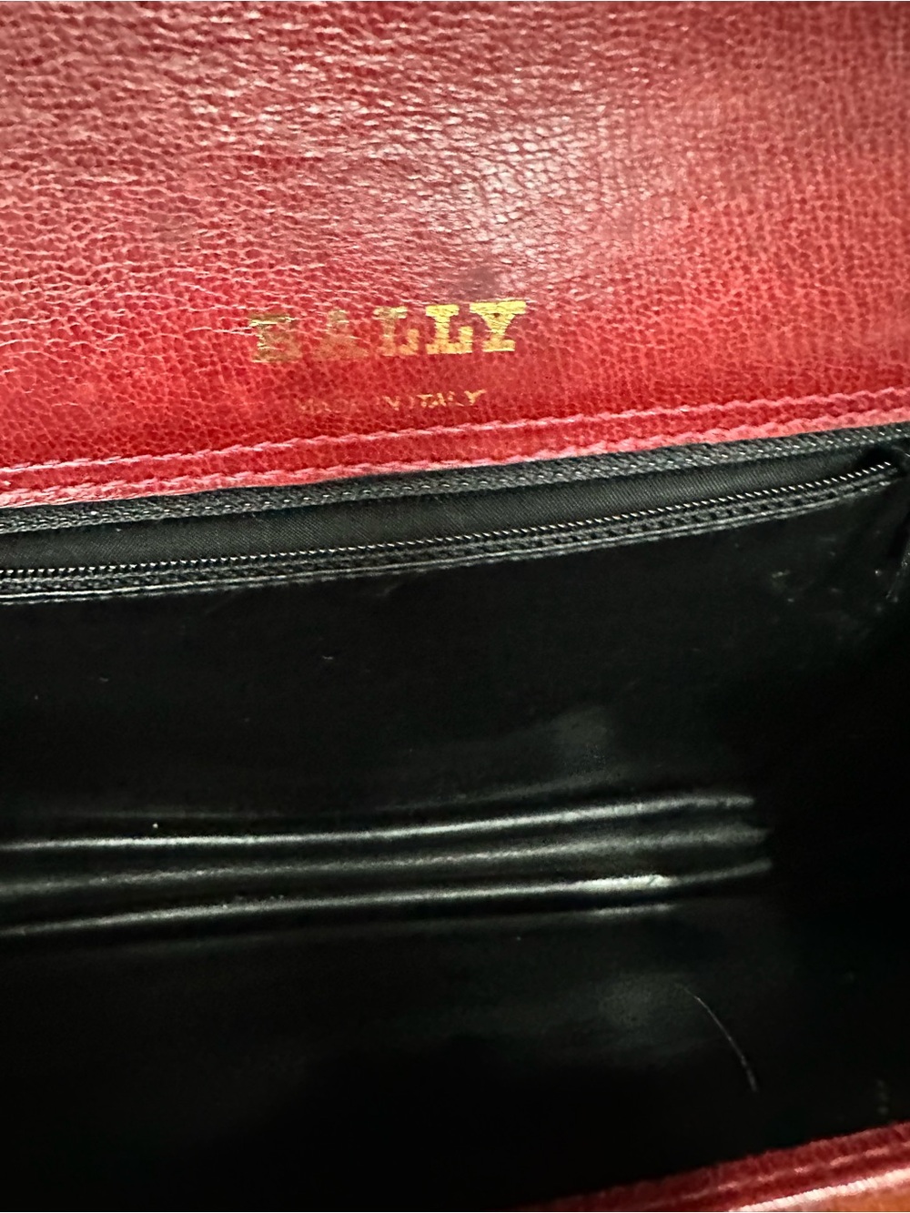 Vintage Bally Burgundy Leather Top Handle Bag - Picture 11 of 14
